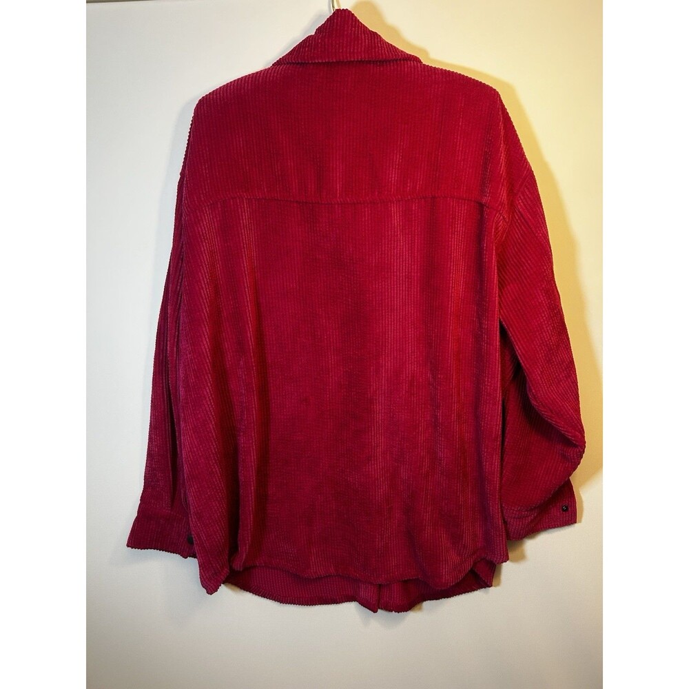 Wild Fable Hot Pink Corduroy Shacket Womens XL Oversized Snap Shirt Jacket - Picture 3 of 15